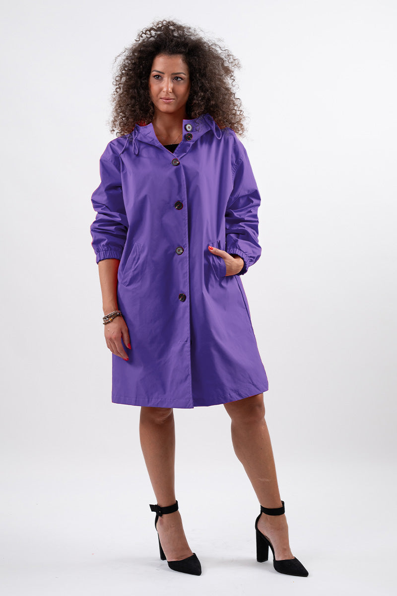 GINGHAM ULTRAVIOLET VINDJAKKE
