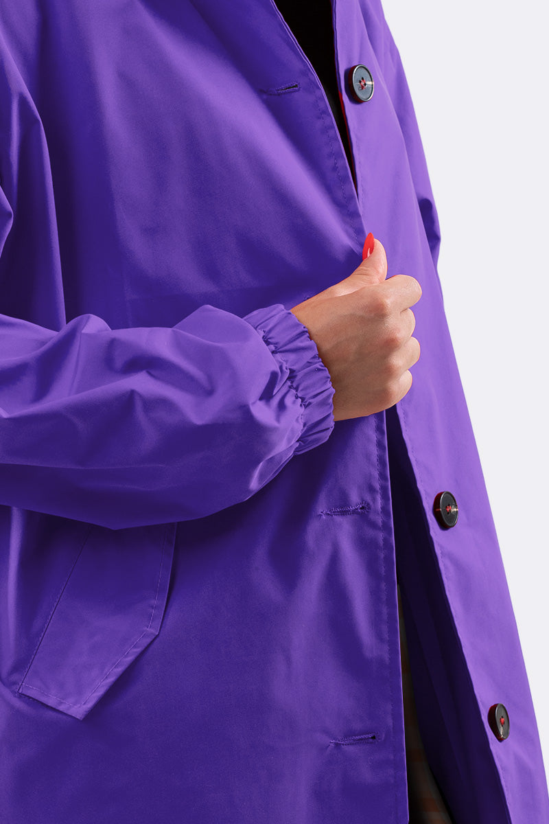 GINGHAM ULTRAVIOLET VINDJAKKE