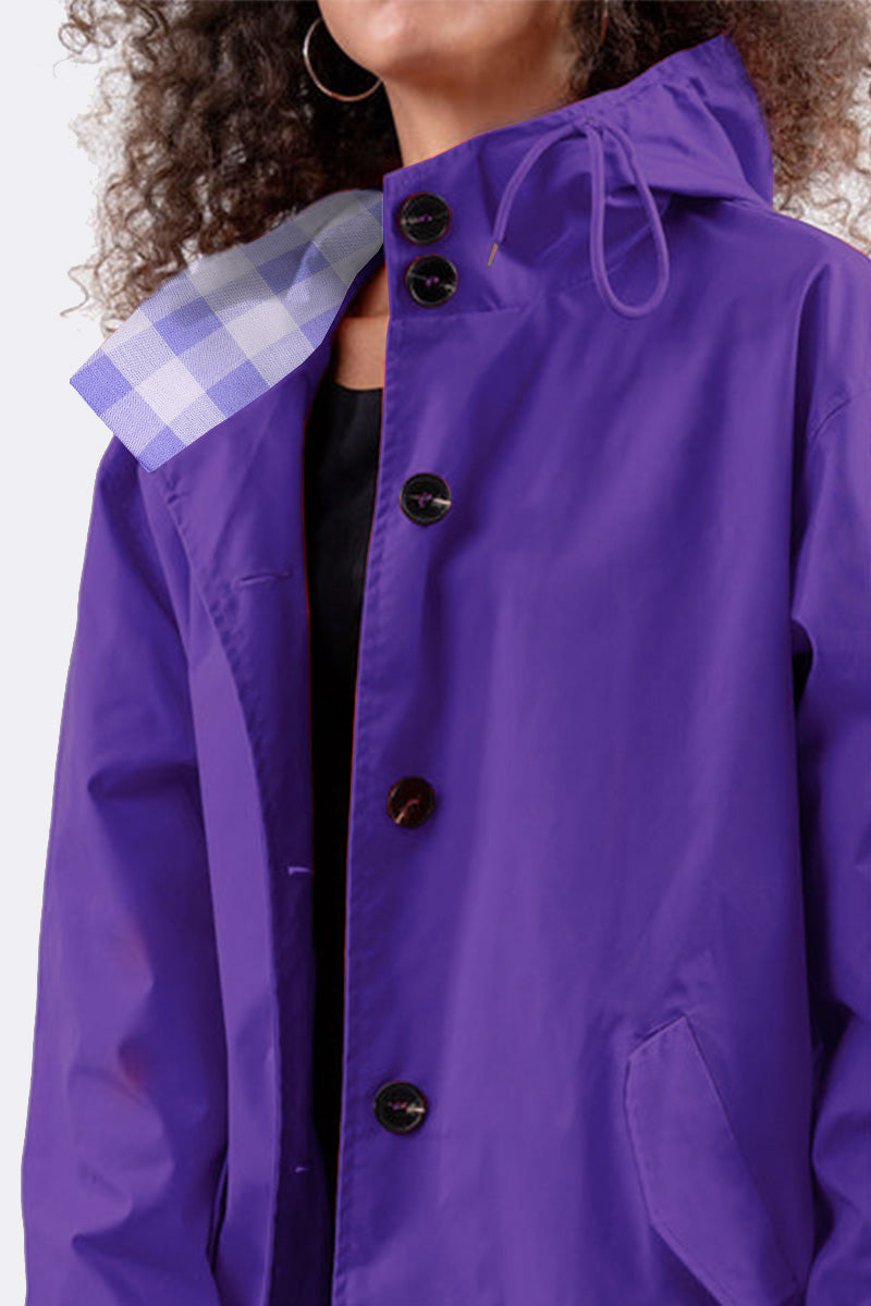 GINGHAM ULTRAVIOLET VINDJAKKE