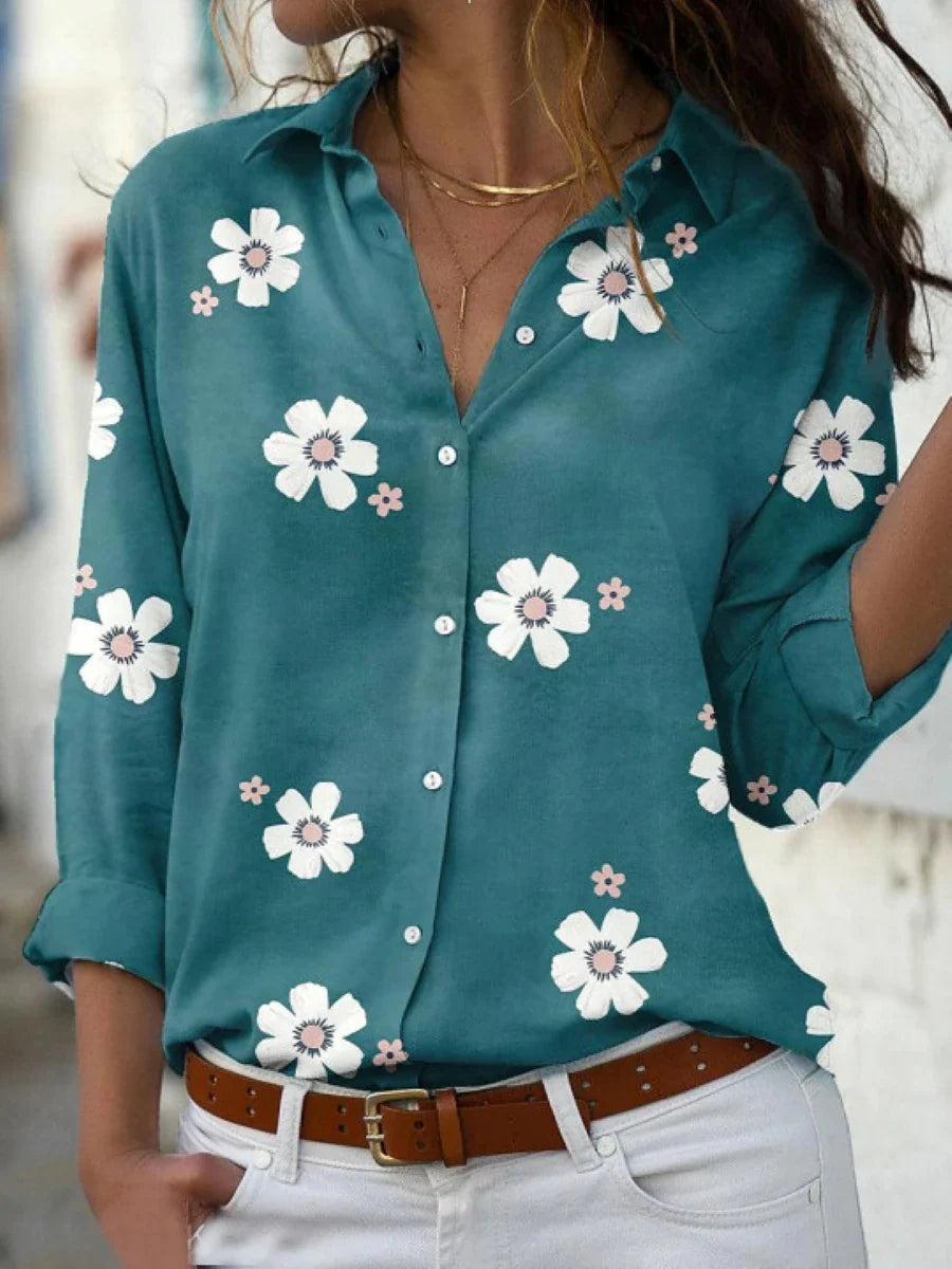 Embla | Bluse med Blomsterprint