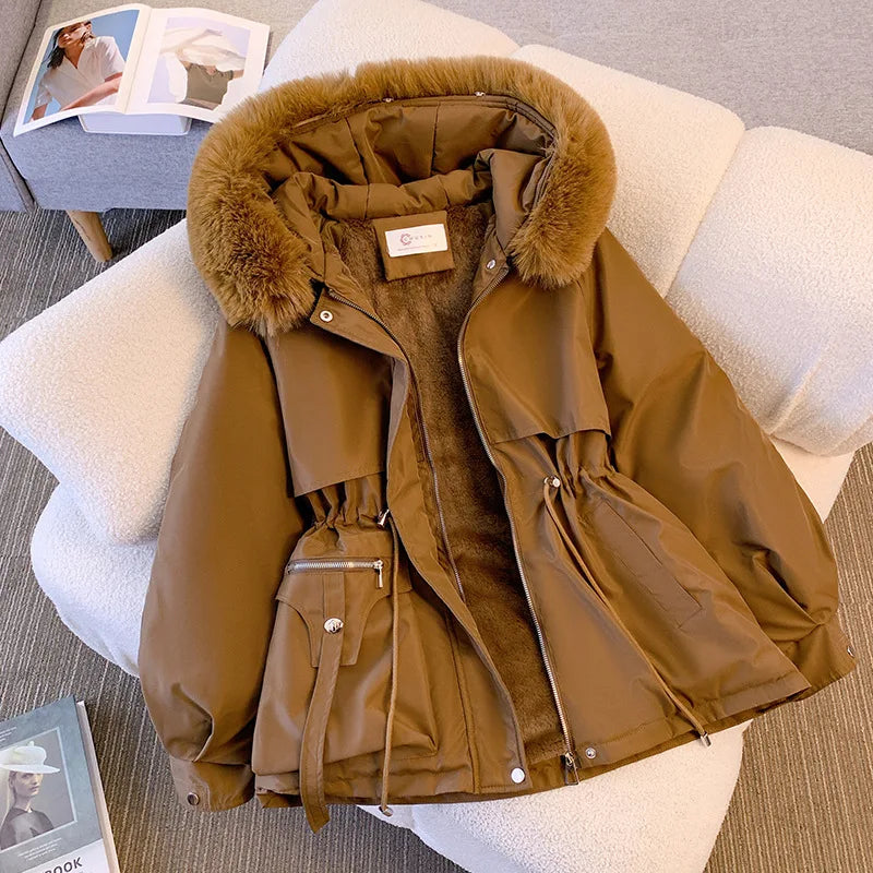 Edvard | Puffer Fleece Fôret Hette Dunjakke for Damer