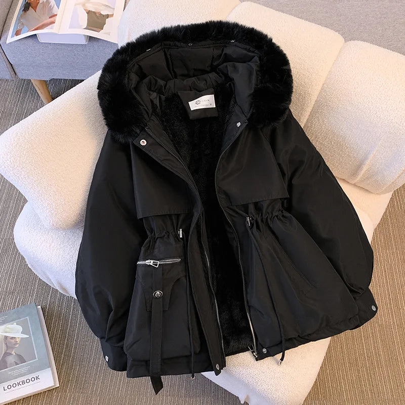 Edvard | Puffer Fleece Fôret Hette Dunjakke for Damer