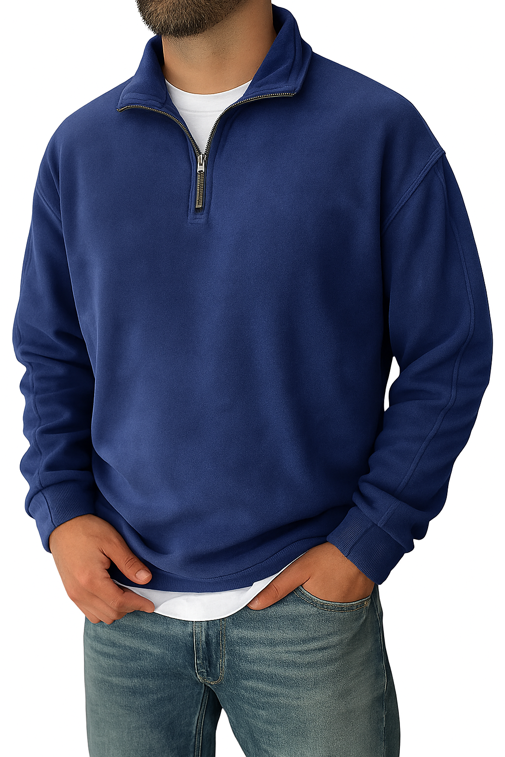 Trym | Retro Half-zip Ståkrage Sweatshirt
