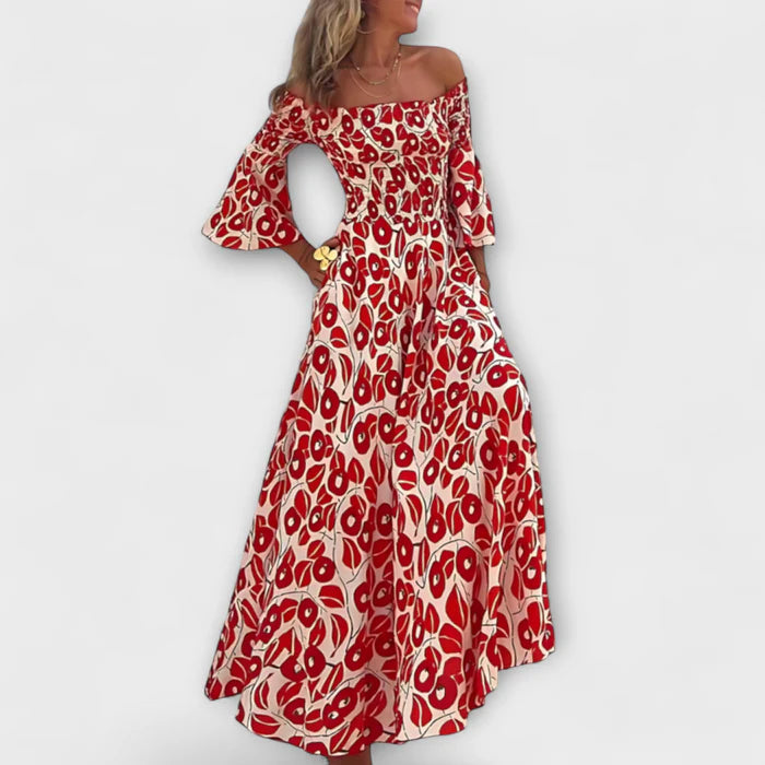 Eden | Off‑Shoulder‑kjole med blomster