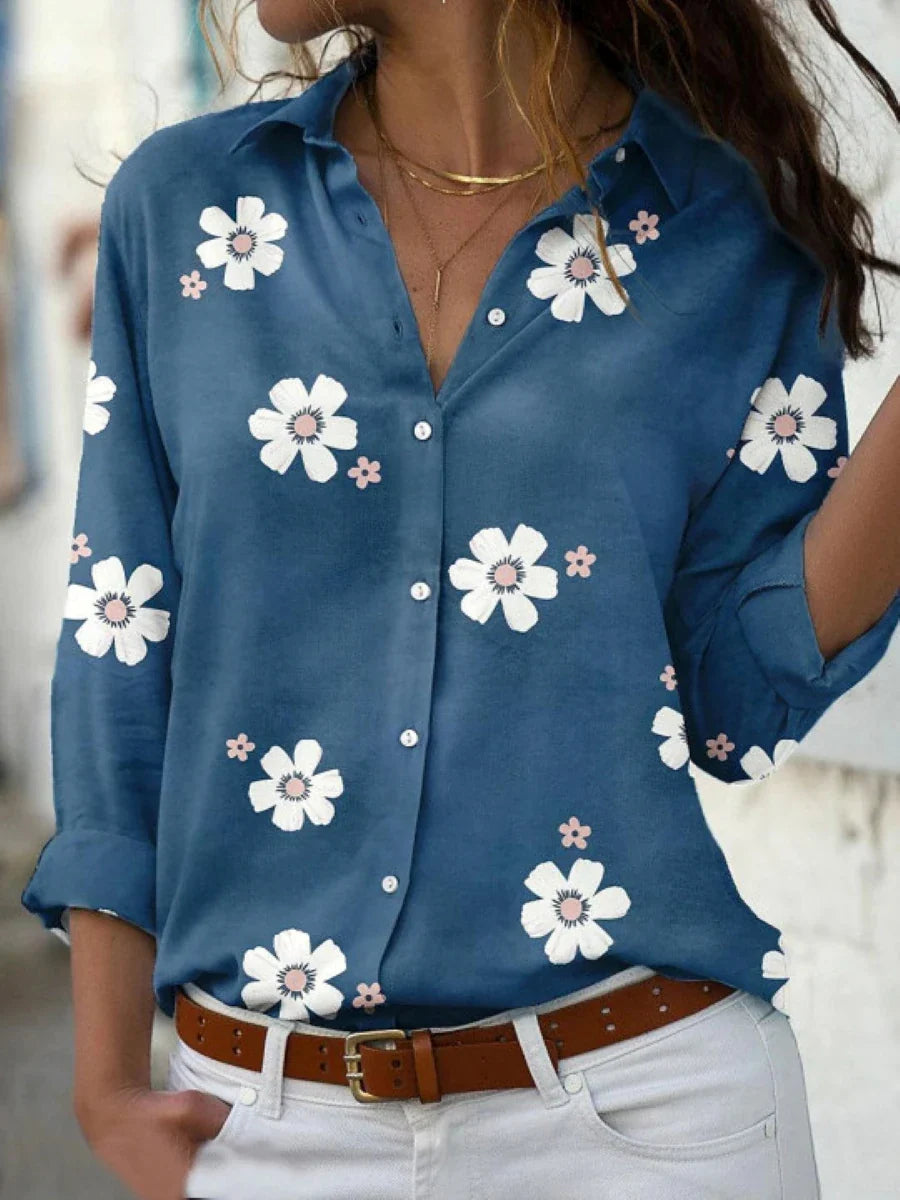 Embla | Bluse med Blomsterprint