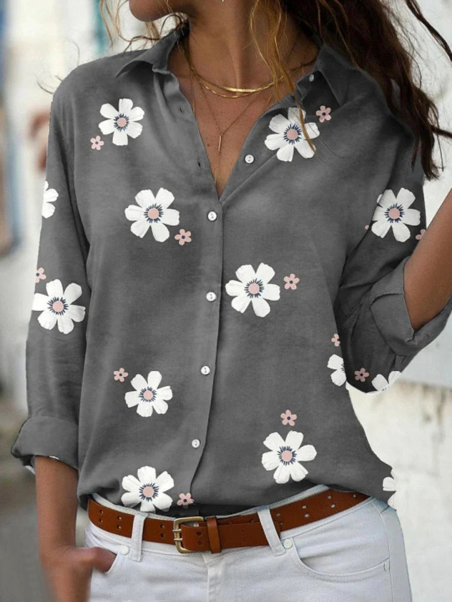 Embla | Bluse med Blomsterprint