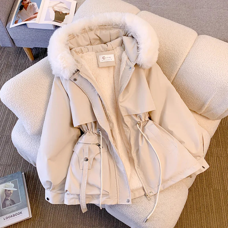 Edvard | Puffer Fleece Fôret Hette Dunjakke for Damer