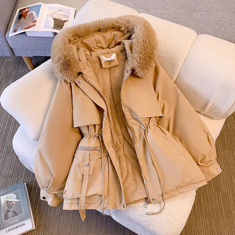 Edvard | Puffer Fleece Fôret Hette Dunjakke for Damer
